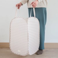 Little Pea 3Sprouts_ Καλάθι για τα άπλυτα_ Gingham beige_lifestyle